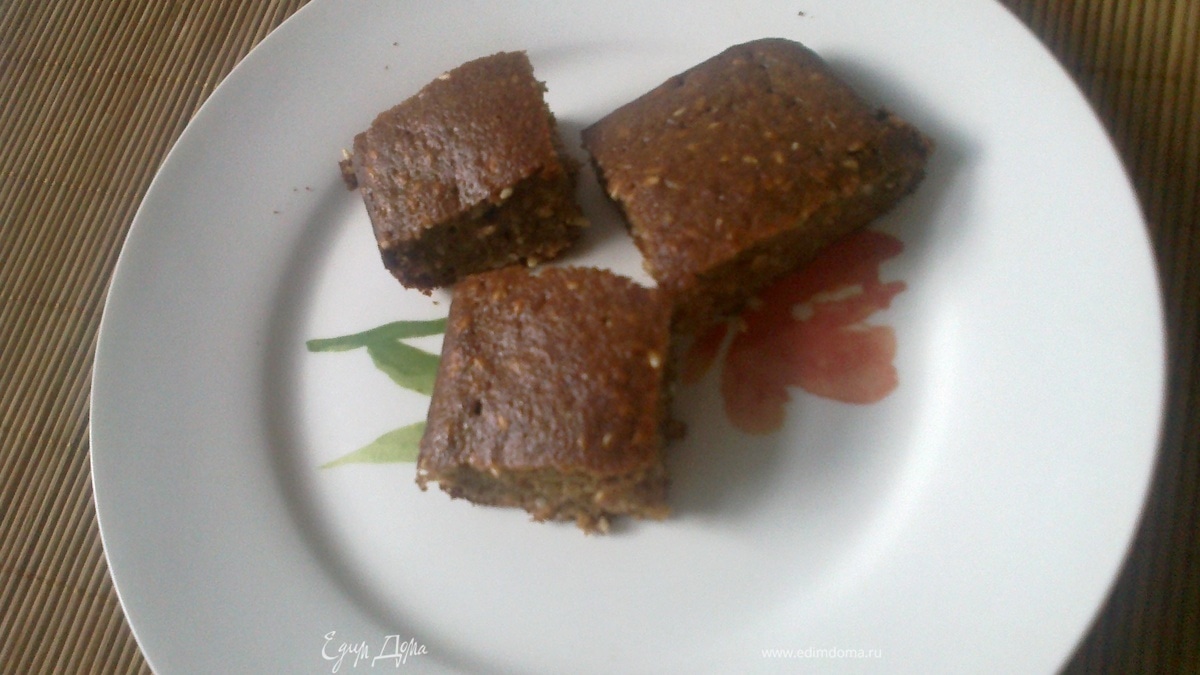 Пирог на кефире с кофе и кунжутом