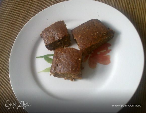 Пирог на кефире с кофе и кунжутом Пирог на кефире с кофе и кунжутом