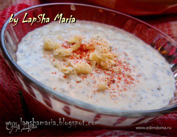 Сырный крем-суп с грибами и курицей Сырный крем-суп с грибами и курицей
