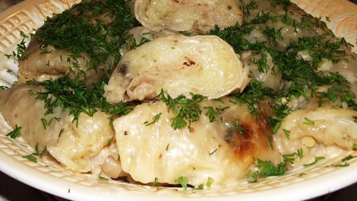 Голубцы с картофелем и грибами