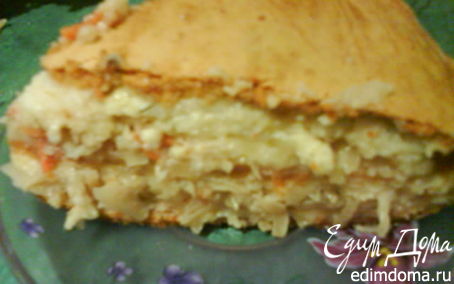 Рецепт Пирог закусочный с капустой и сыром