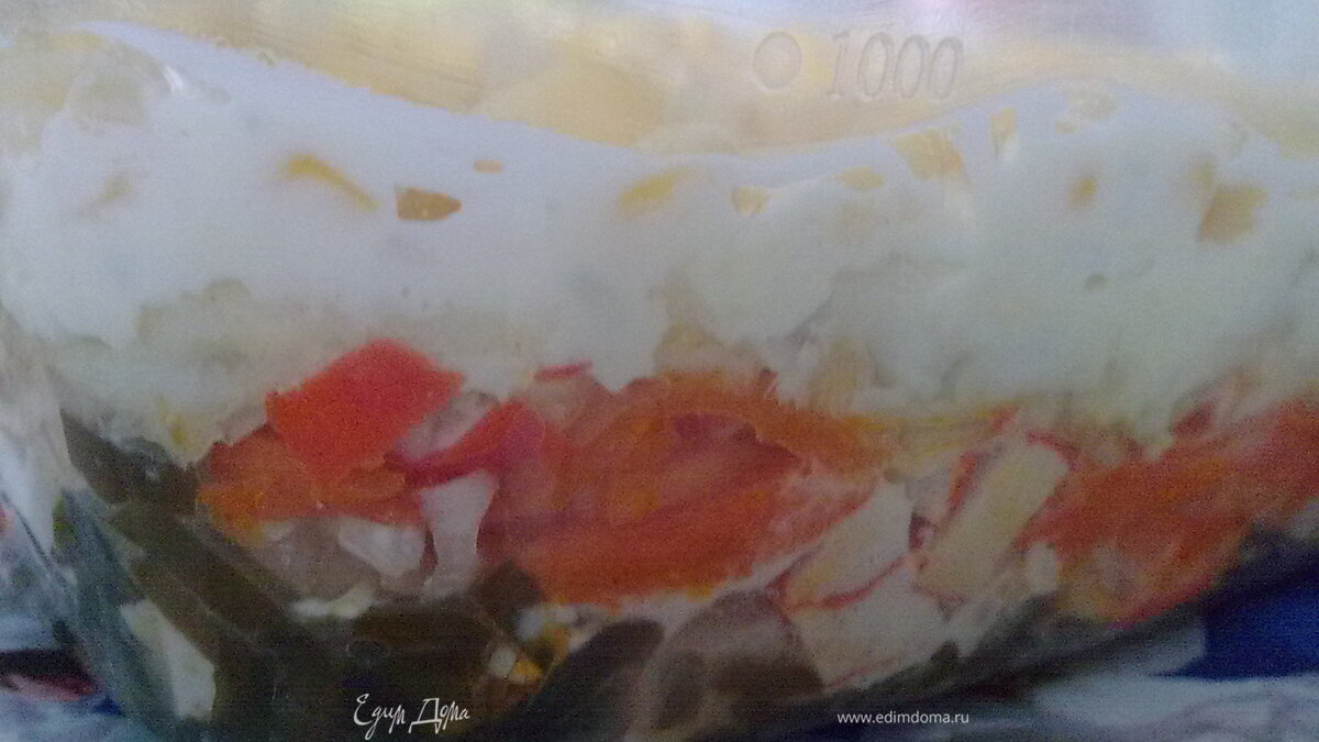 Салат из морской капусты с овощами