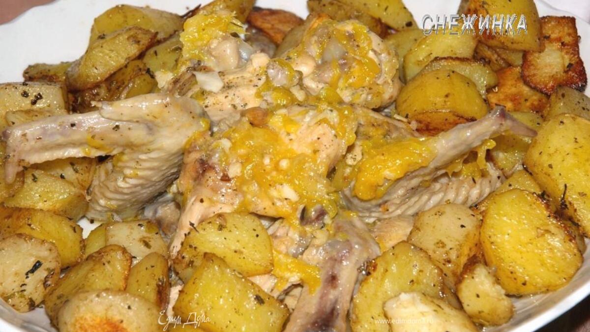 Куриные крылышки «Искушение» (томленые в пиве, с апельсиновым соусом) 