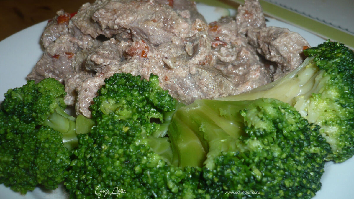 Говядина в аджично-сметанном соусе