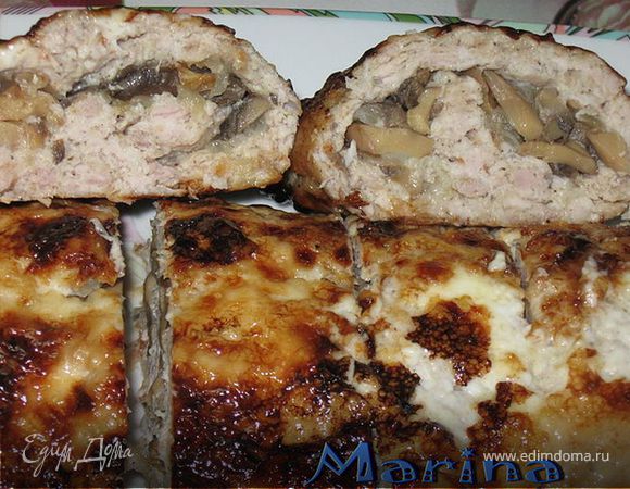 мясной рулет с грибной начинкой мясной рулет с грибной начинкой