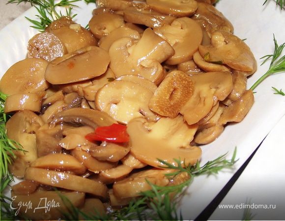 Шампиньоны в апельсинах