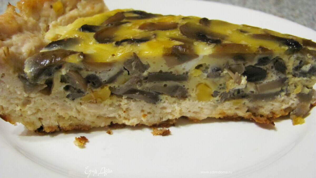 Куриное лукошко с грибным омлетом