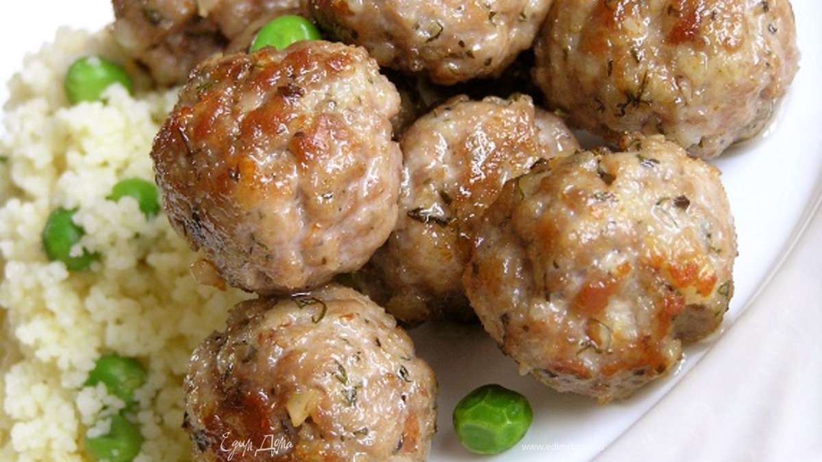 Шарики из свинины с травами и орешками