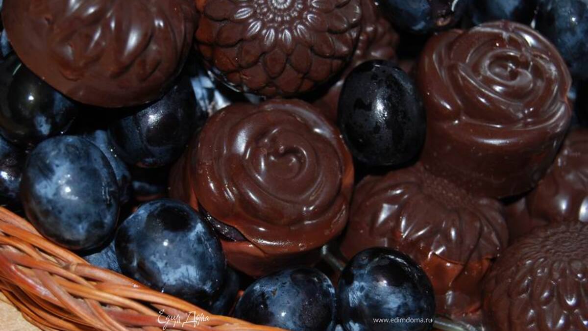 Конфеты с  виноградом