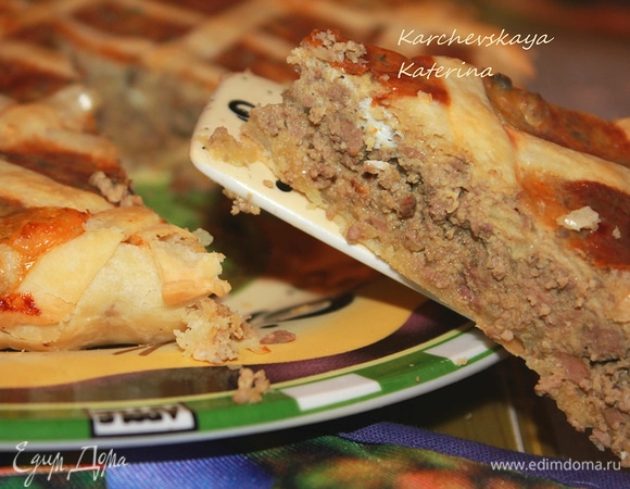 Пирог с куриной печенью