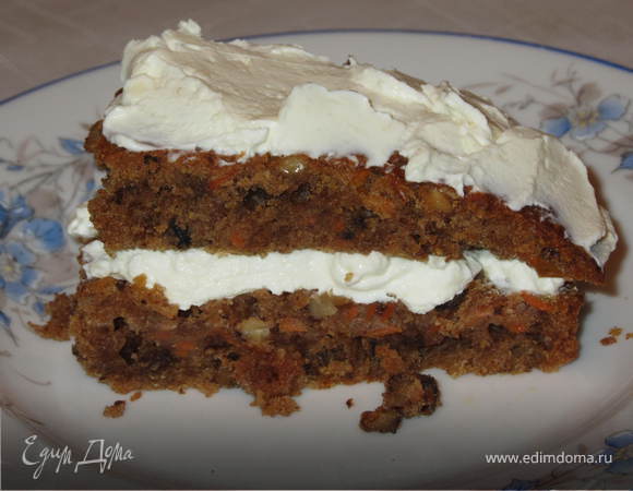 Морковная коврижка с кремом из сливочного сыра