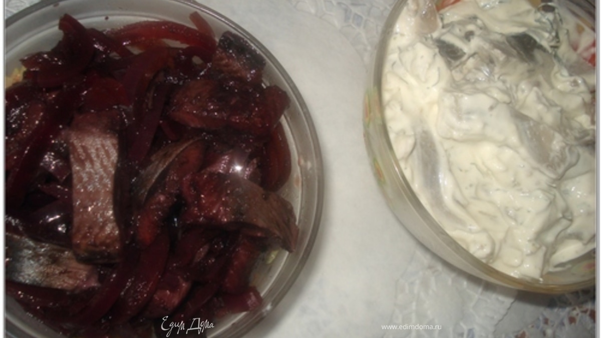 Сельдь по-шведски с двумя маринадами