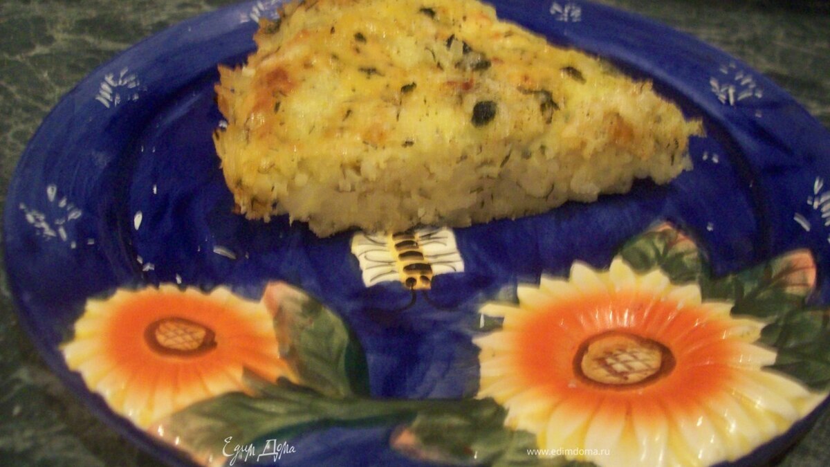 Рисовый пирог с творогом