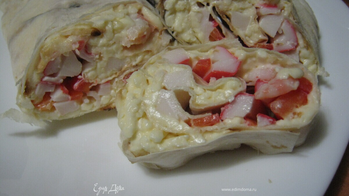 Лаваш с морепродуктами