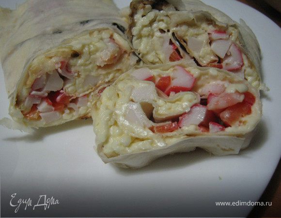 Лаваш с морепродуктами 