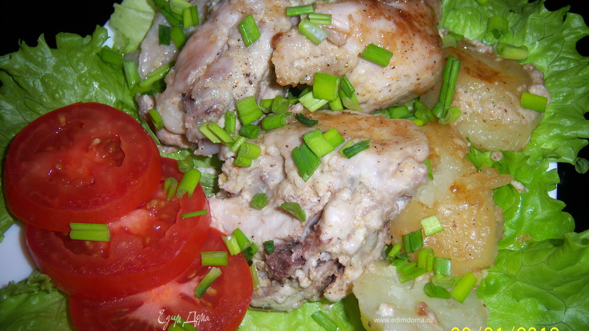Курица запечённая с картошкой