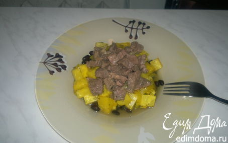 Рецепт Похлебка из черной фасоли с корнем сельдерея и ананасом, говядина в насыщенном бульоне