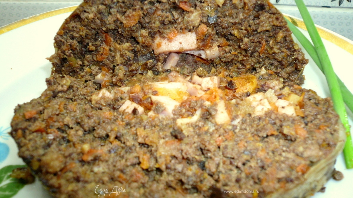 Фаршированный печеночный рулет