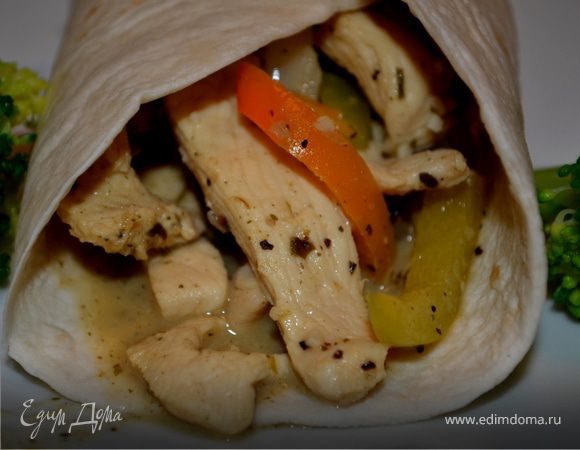 Куриный фахитас с чесноком и лаймом Куриный фахитас с чесноком и лаймом