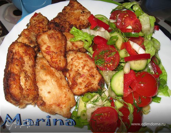 Кусочки куриной грудки в маринаде Кусочки куриной грудки в маринаде