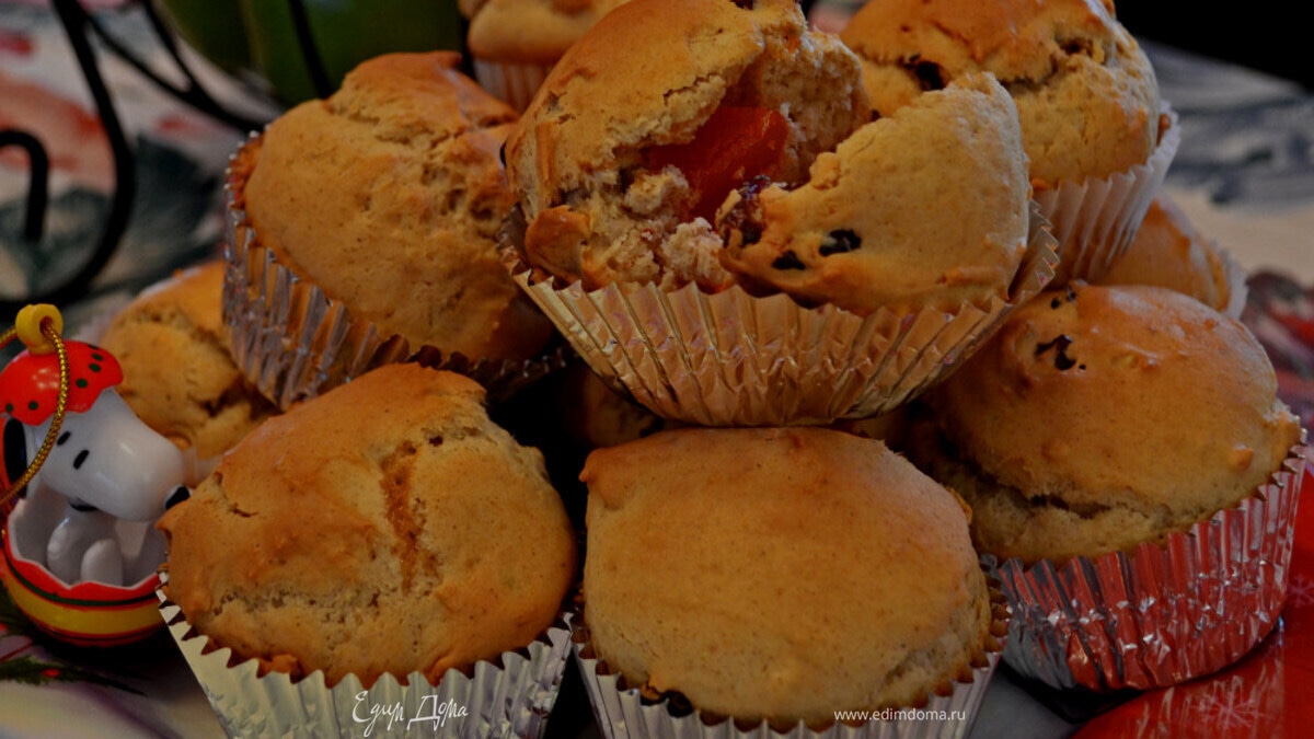Клюквенно-мармеладные маффины