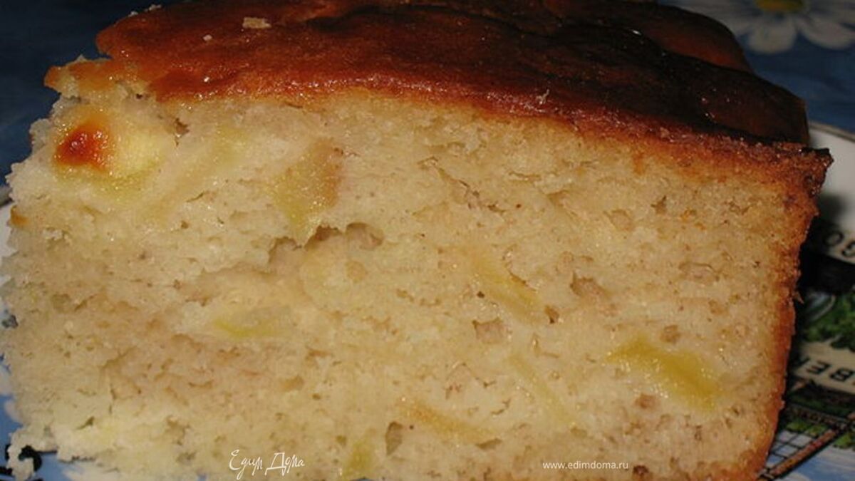 Кекс с яблоками на майонезе