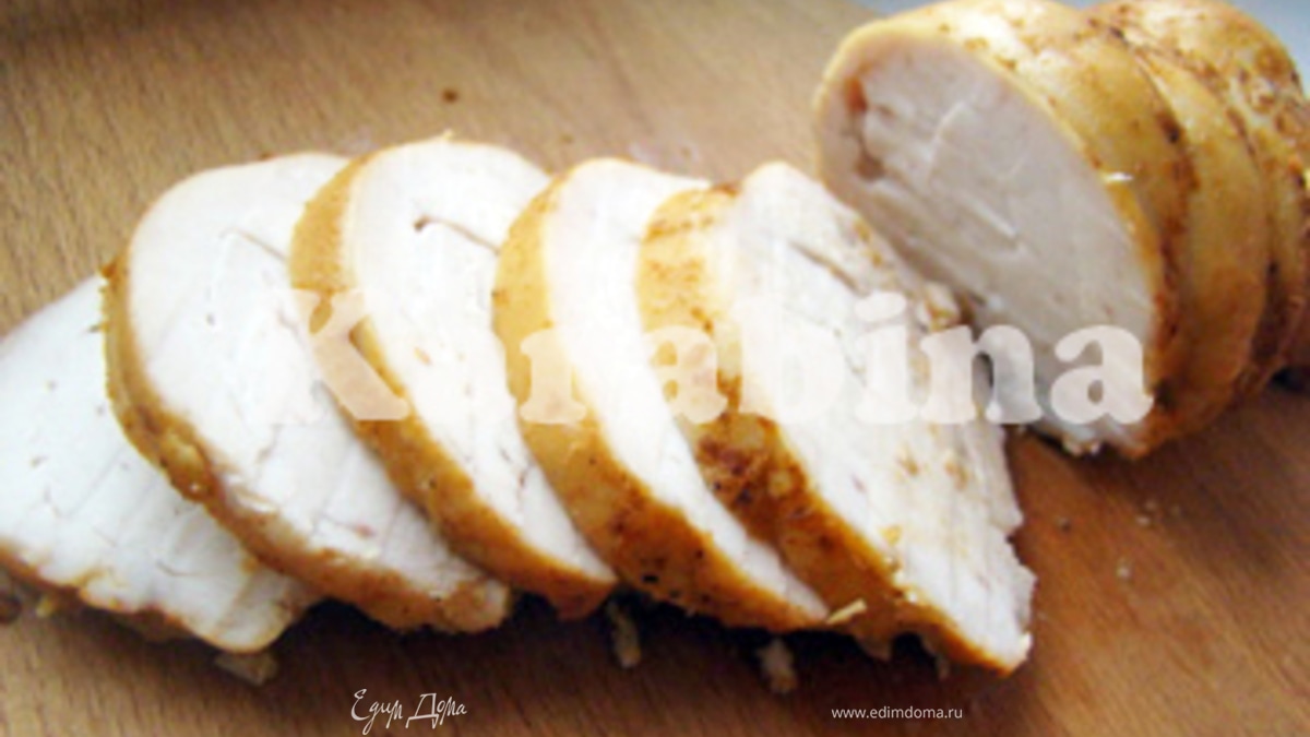 Запеченная холодная куриная грудинка 