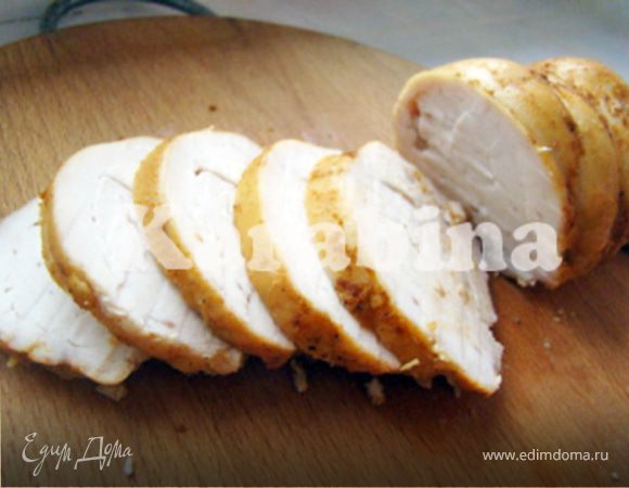 Запеченная холодная куриная грудинка 