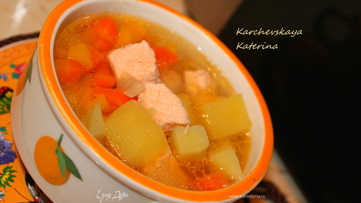 Юшка по-херсонски с лососем 