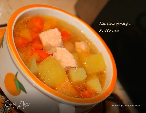 Юшка по-херсонски с лососем 