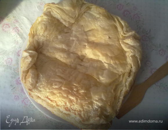 Пирог слоеный с курицей