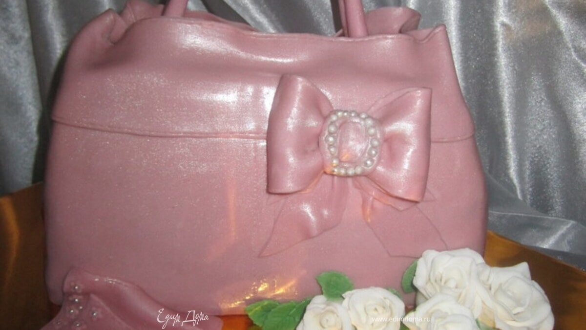 Торт " Перчатки, сумка и цветы", как всегда все сладко и съедобно)