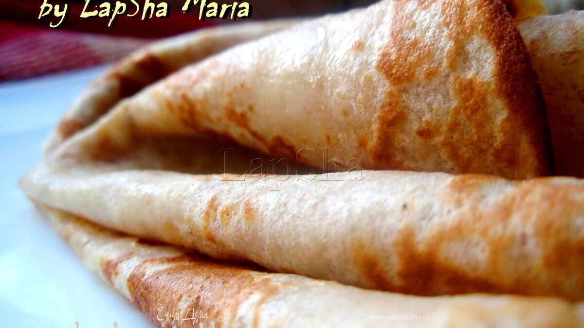 Цельнозерновые фитнес-блины "4злака" с кленовым сиропом