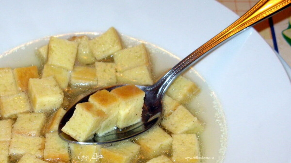 Манные кубики для бульона