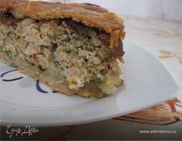 Пирог с куриным фаршем