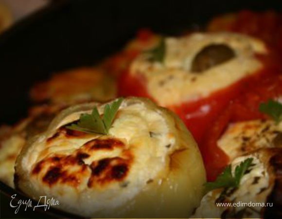 Перцы фаршированные сыром и творогом