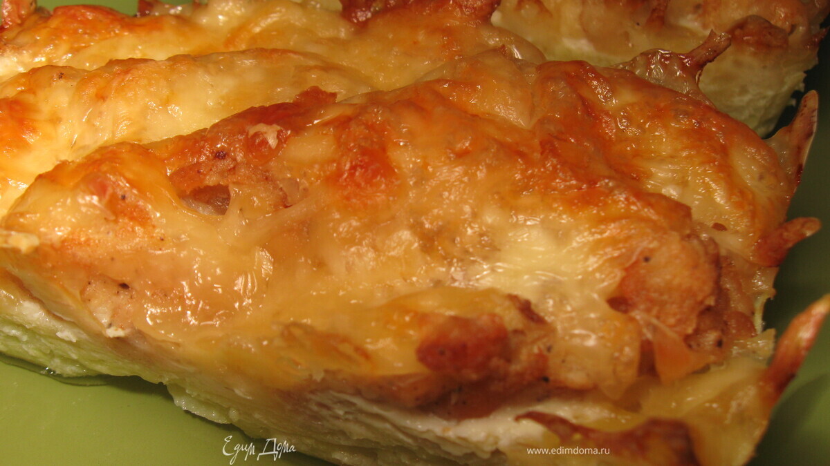 Кабачковые корзиночки с куриным филе