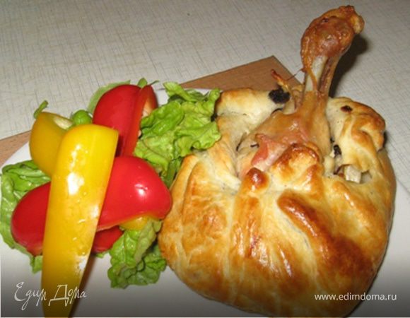 Куриный мешок с гарниром (празднично)