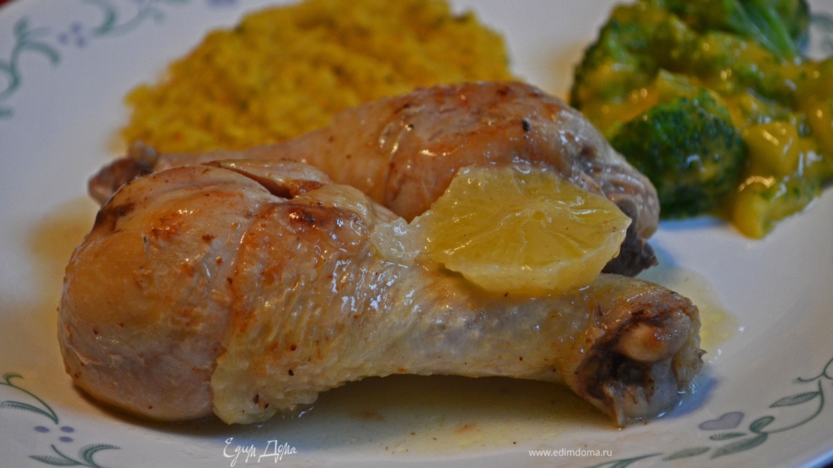 Курица с лимоном и чесноком