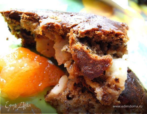 Грушевый пирог с шоколадом и миндалем