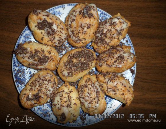 Эклеры с заварным кремом и шоколадом