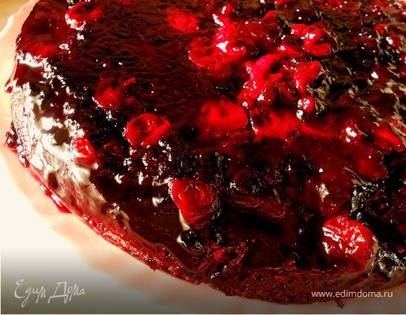 Ягодная шарлотка с глинтвейном