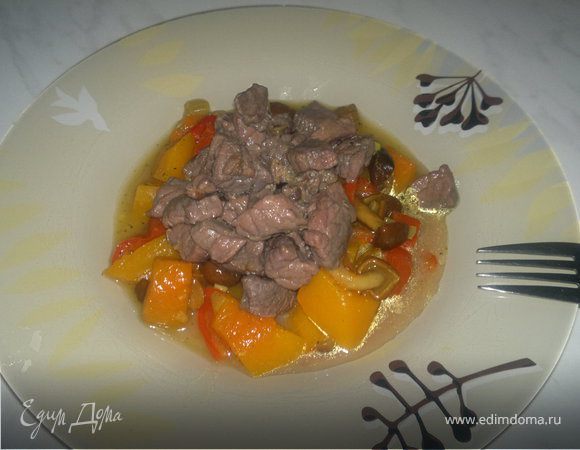 Овощное рагу с опятами и говядина в ягодах черной смородины Овощное рагу с опятами и говядина в ягодах черной смородины