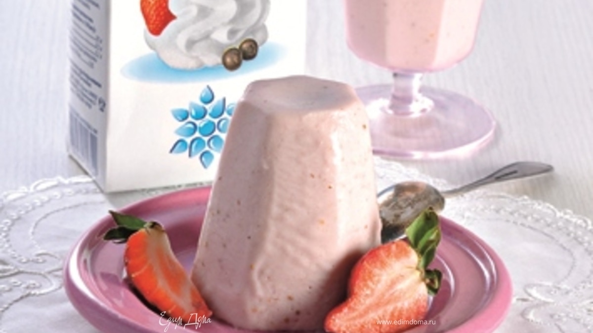 Клубничная панна котта