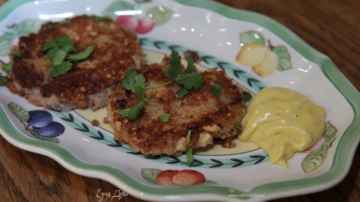 Биточки из фасоли с домашним майонезом 