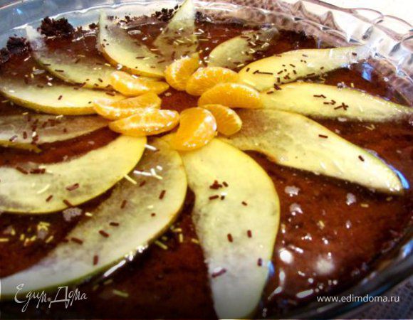 Тортик из овсяного печенья с фруктами и желе Тортик из овсяного печенья с фруктами и желе