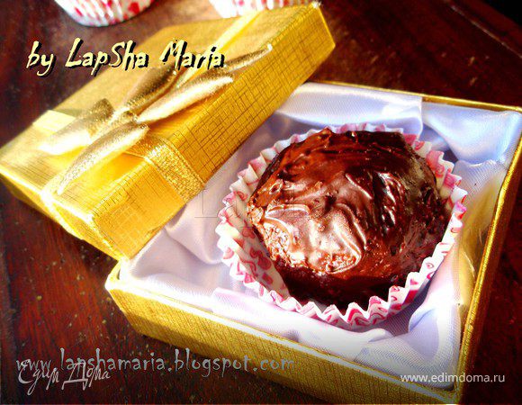 Вишневые бисквитные конфеты в шоколаде