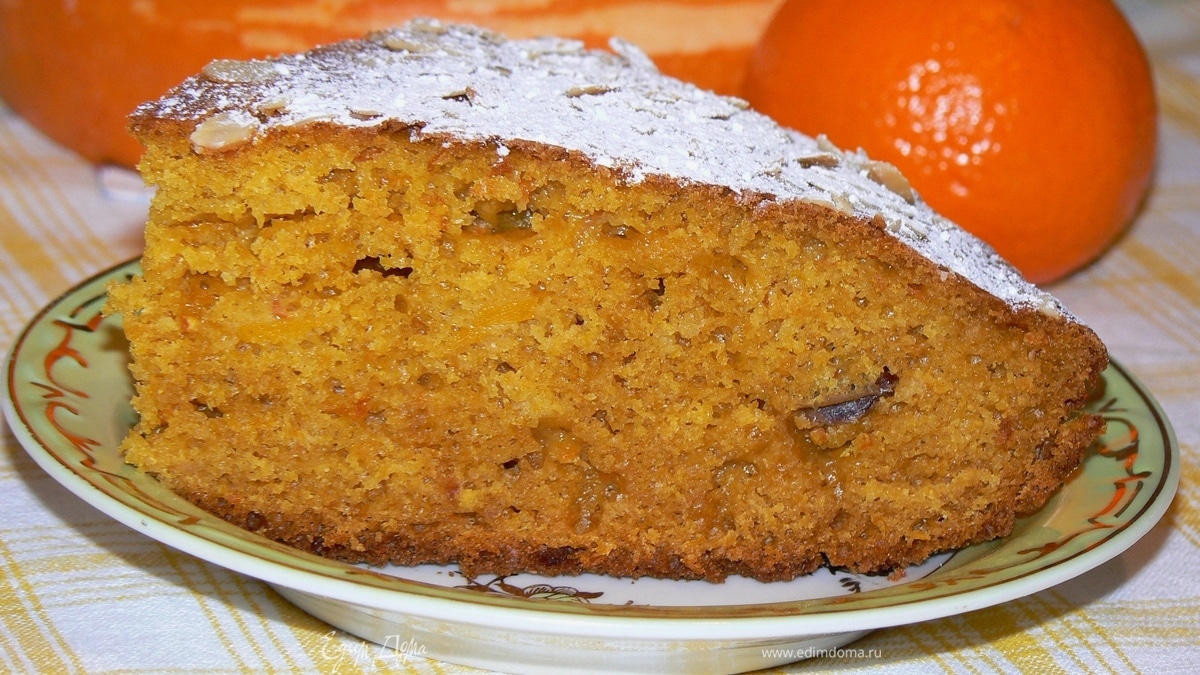 Тыквенный кекс с апельсином и финиками