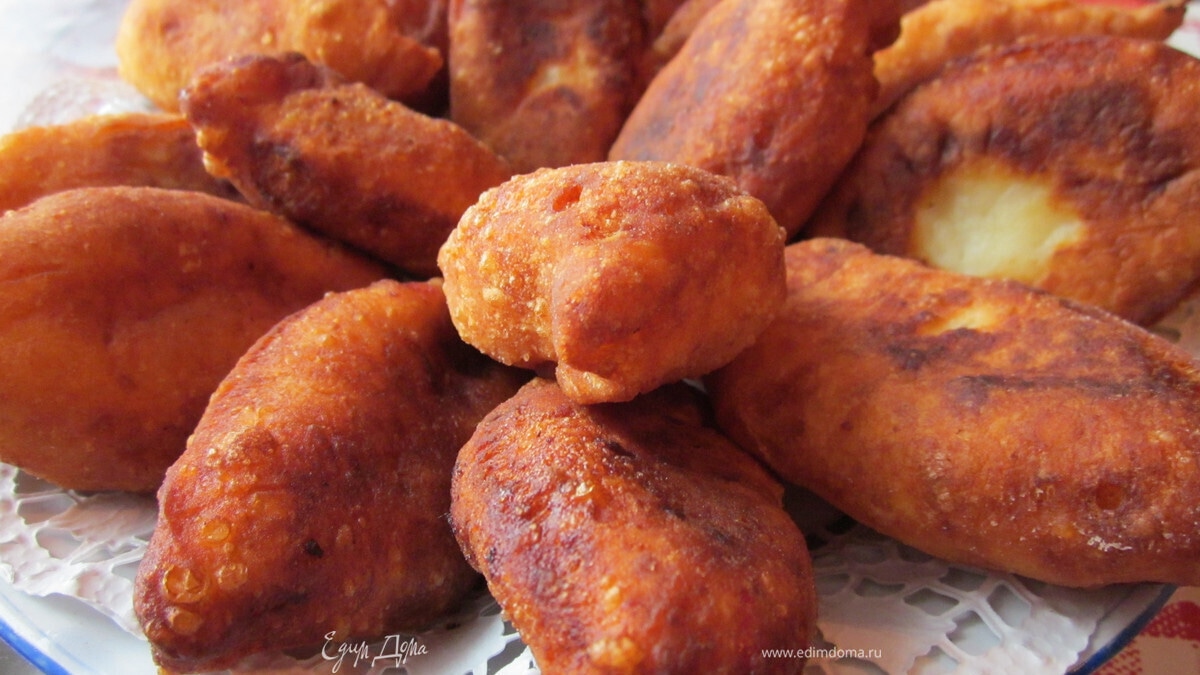 Пирожки жареные из творога