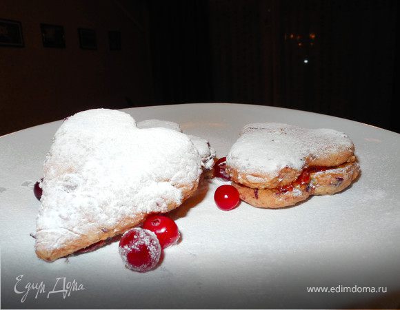 Валентинки с клюквой